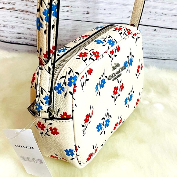 NWT Coach Mini Jamie Camera Bag white With Floral Print - Picture 6 of 10